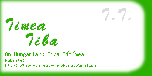 timea tiba business card